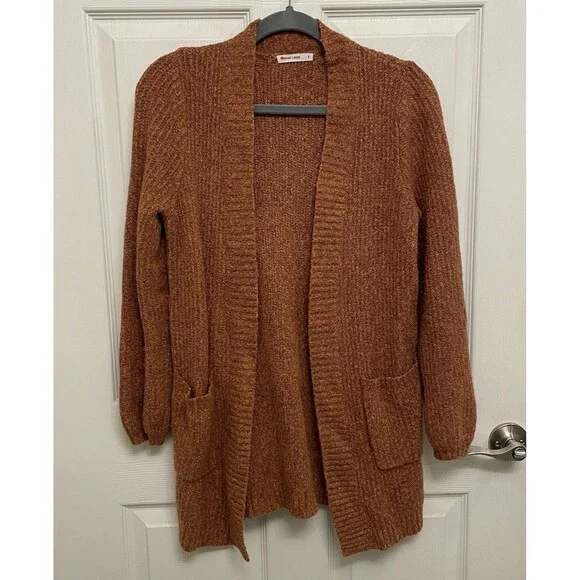 Marine Layer Ontario Cardigan Women’s Medium Rust Merino Wool Blend - Picture 3 of 8